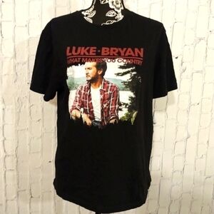 LUKE Bryan What Makes You Country Tee Size Large